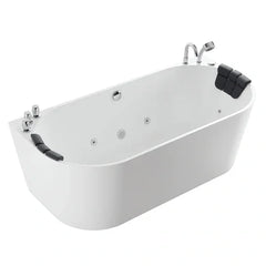 71" Freestanding Hydro Massage Whirlpool Bathtub with Center Drain | | Model EMPV-71AIS08 - Mobility Daddy