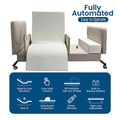 EZLift Bed Elevra Deluxe Rotating Hi-Lo Lift Bed
