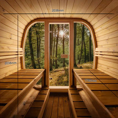 Auris Two Luxury Outdoor Cedar Sauna | Orivon Wellness