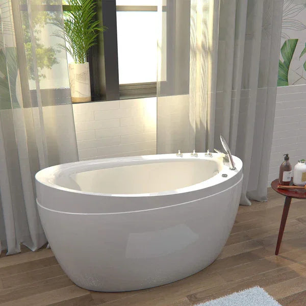Empava 59″ Freestanding Japanese-Style Air Massage Bathtub with Reversible Drain | Model EMPV-59JT011 - Mobility Daddy