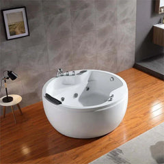 Empava | 59″ Freestanding Round Whirlpool Bathtub with Right Drain | Model EMPV-59JT005 - Mobility Daddy