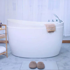 Empava 59″ Freestanding Japanese-Style Air Massage Bathtub with Reversible Drain | Model EMPV-59JT011 - Mobility Daddy