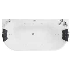 71" Freestanding Hydro Massage Whirlpool Bathtub with Center Drain | | Model EMPV-71AIS08 - Mobility Daddy