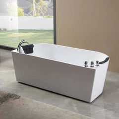 71" Freestanding Hydro Massage Whirlpool Bathtub with Center Drain | | Model EMPV-71AIS08 - Mobility Daddy