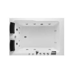 Empava | 71″ Alcove Whirlpool Bathtub for 2 Persons with Right Drain | Model EMPV-71JT667B - Mobility Daddy