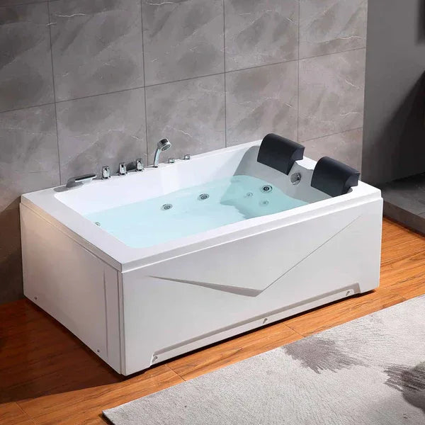 Empava | 71″ Alcove Whirlpool Bathtub for 2 Persons with Right Drain | Model EMPV-71JT667B - Mobility Daddy