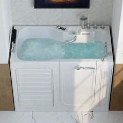 EMPAVA | 54" Alcove Inline Heater Whirlpool Walk-in Tub 2.0 Upgraded with Right Drain - Mobility Daddy