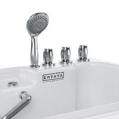 EMPAVA | 54" Alcove Inline Heater Whirlpool Walk-in Tub 2.0 Upgraded with Right Drain - Mobility Daddy