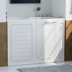 EMPAVA | 54" Alcove Inline Heater Whirlpool Walk-in Tub 2.0 Upgraded with Right Drain - Mobility Daddy