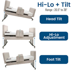 EZLift Bed Elevra Deluxe Rotating Hi-Lo Lift Bed