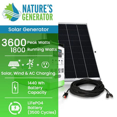 High Capacity Lithium 1800 Solar Generator | Nature's Generator | NGLGNAU