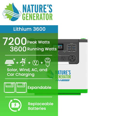 Nature's Generator Lithium 3600 Power Station | Nature's Generator | NGLGN36