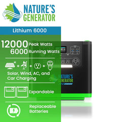 Nature's Generator Lithium 6000 Power Station | Nature's Generator | NGLGNSX