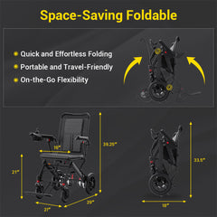 EASWE Model E10 | Foldable Lightweight Electric Wheelchair