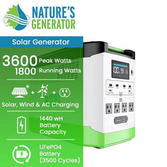 High Capacity Expandable Lithium 1800 Power Station | Nature's Generator | NGLGN18